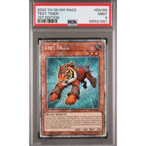 TEST TIGER 1ST EDITION 2024 YU-GI-OH! RA03 #EN189 MINT 9